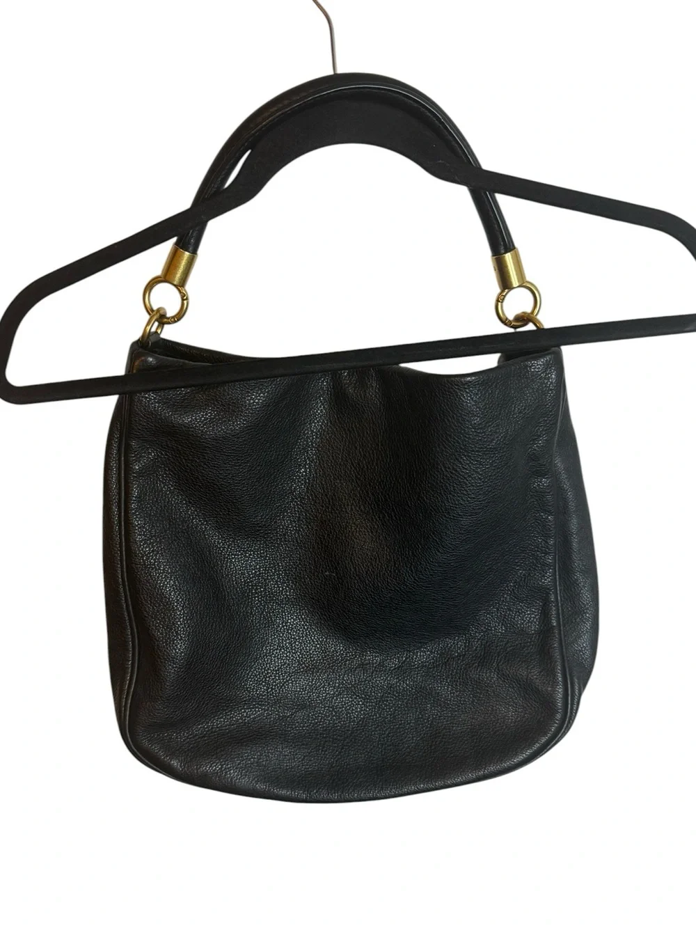 Marc by Marc Jacobs Black Pebbled Leather Hobo Bag
